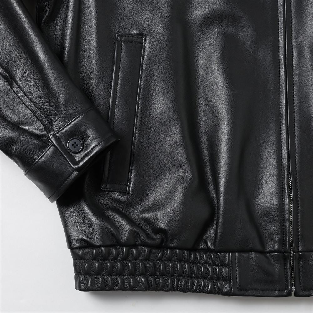 Leather Zip Blouson
