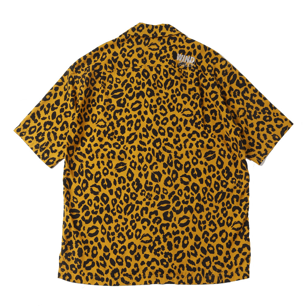 WDS × MINEDENIM Lips Leopard Print Open Collar SH (24MND-WAS003 