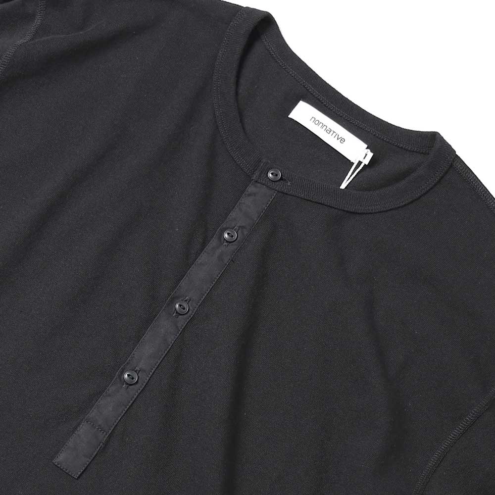 DWELLER L/S HENRY NECK TEE COTTON JERSEY