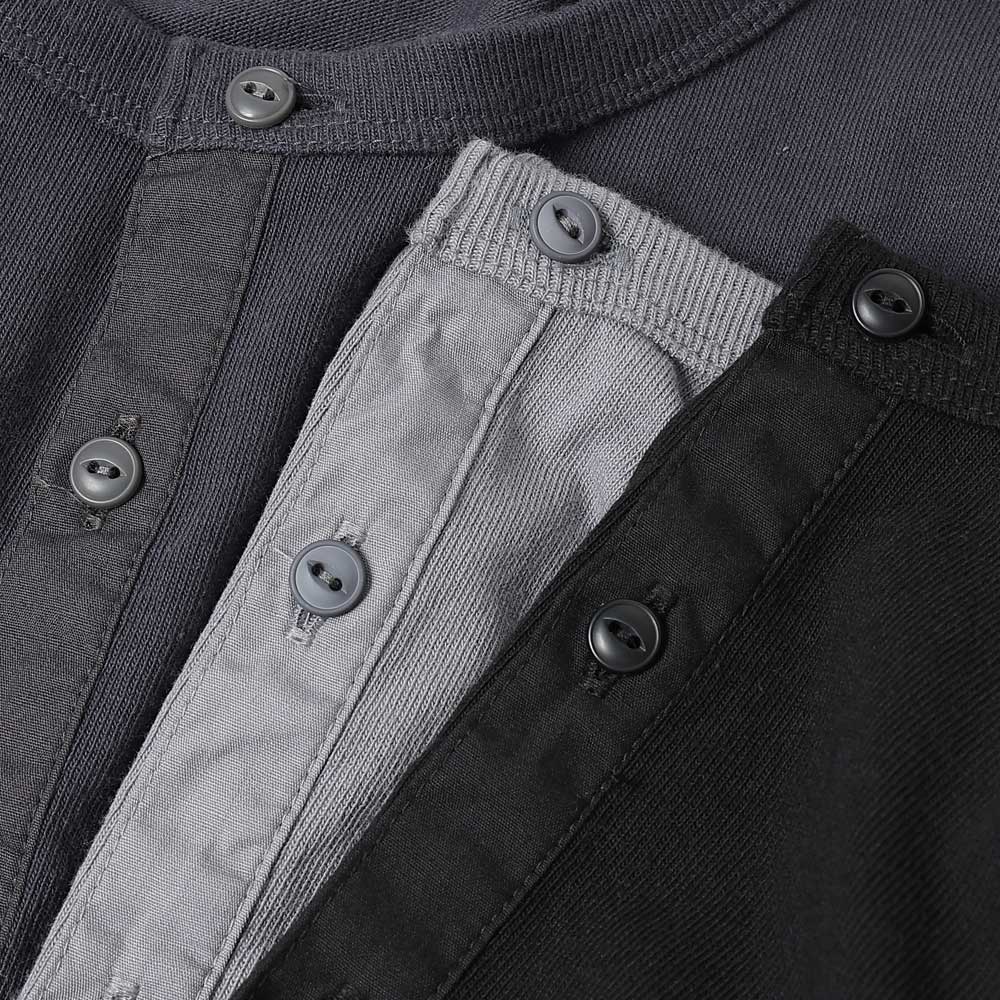 DWELLER L/S HENRY NECK TEE COTTON JERSEY