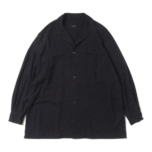 Silk noil dot shirt jacket