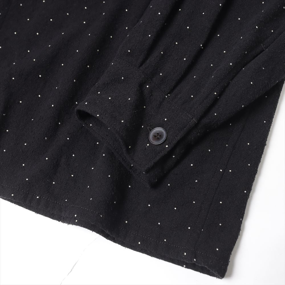 Silk noil dot shirt jacket