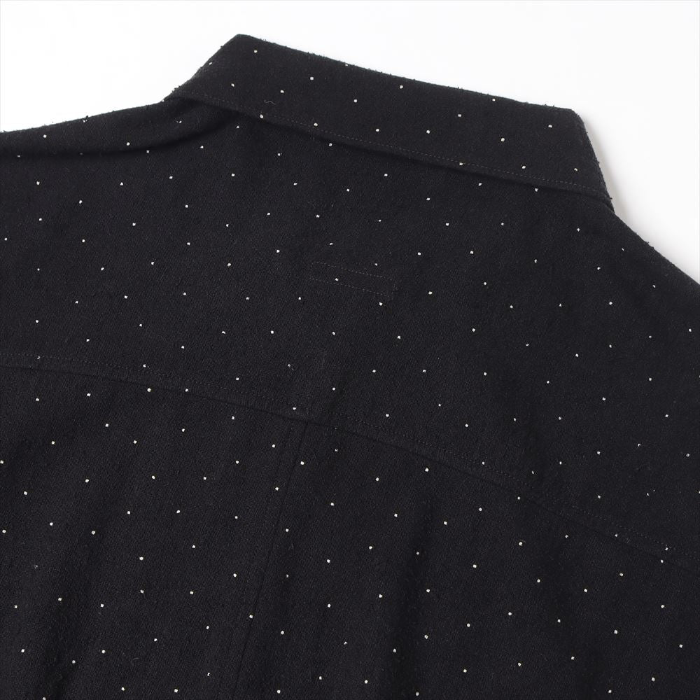 Silk noil dot shirt jacket