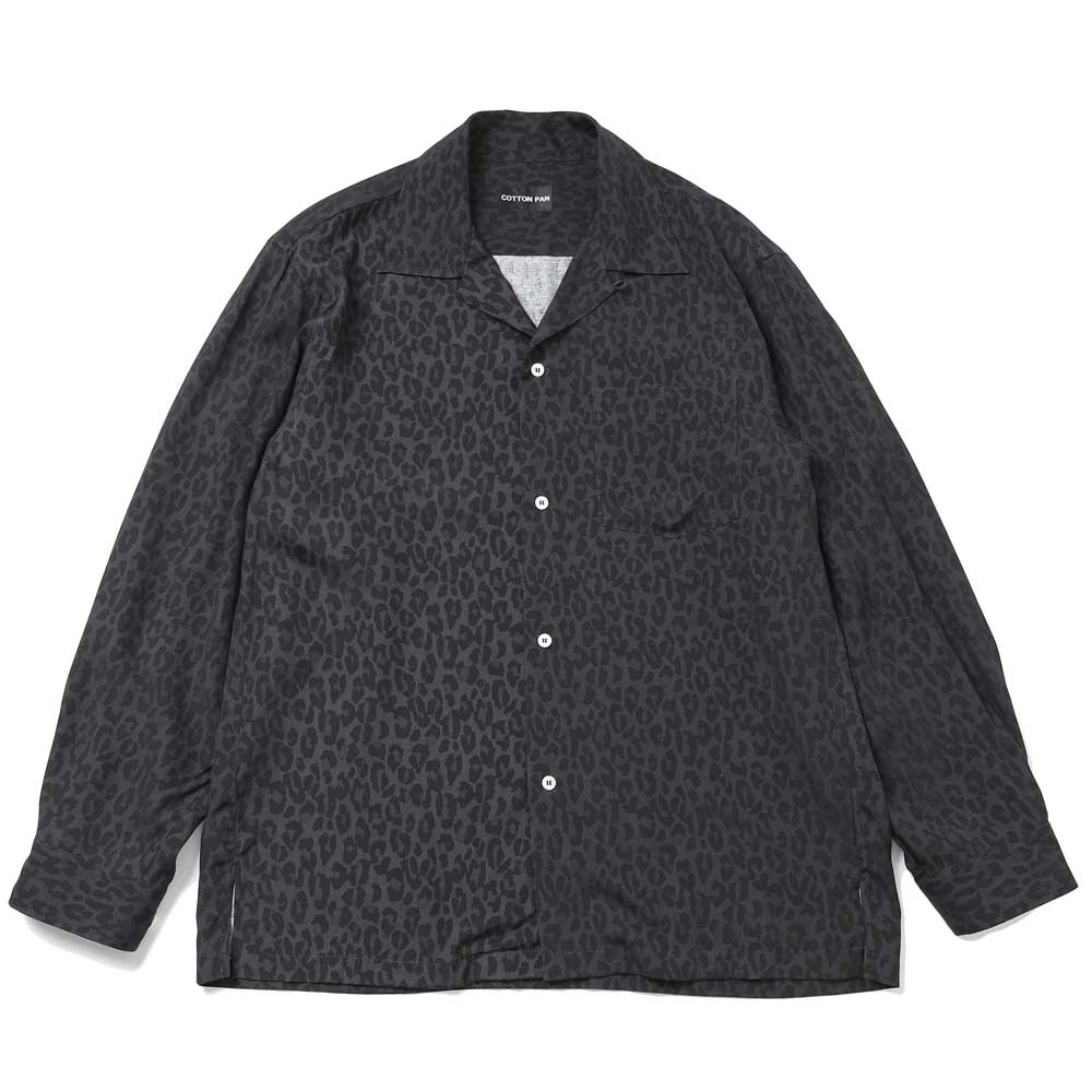 Shawn レオパード L/S レーヨンシャツ