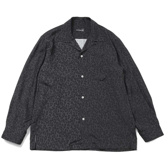 Shawn レオパード L/S レーヨンシャツ