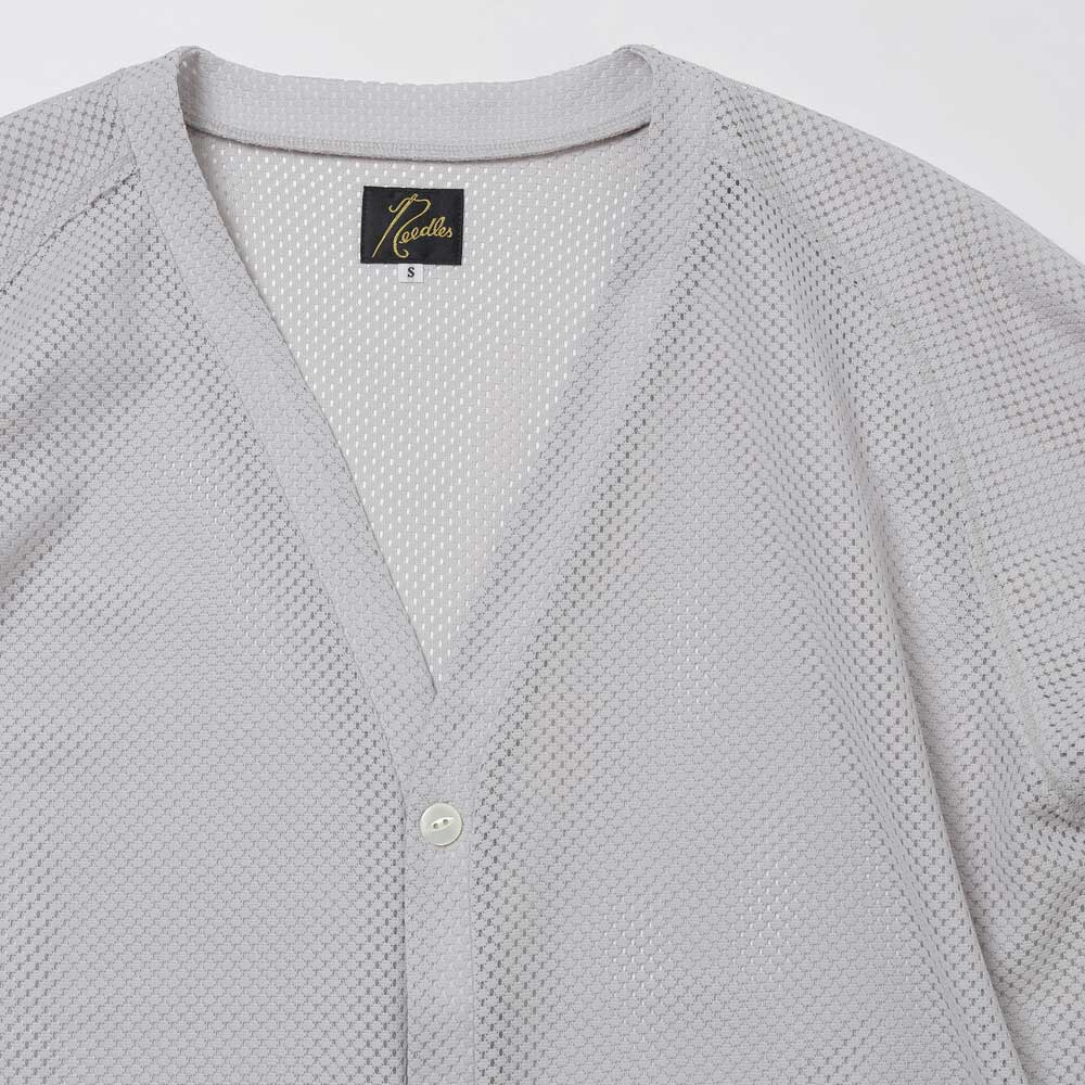 V-Neck Cardigan - Geometric Raschel Lace