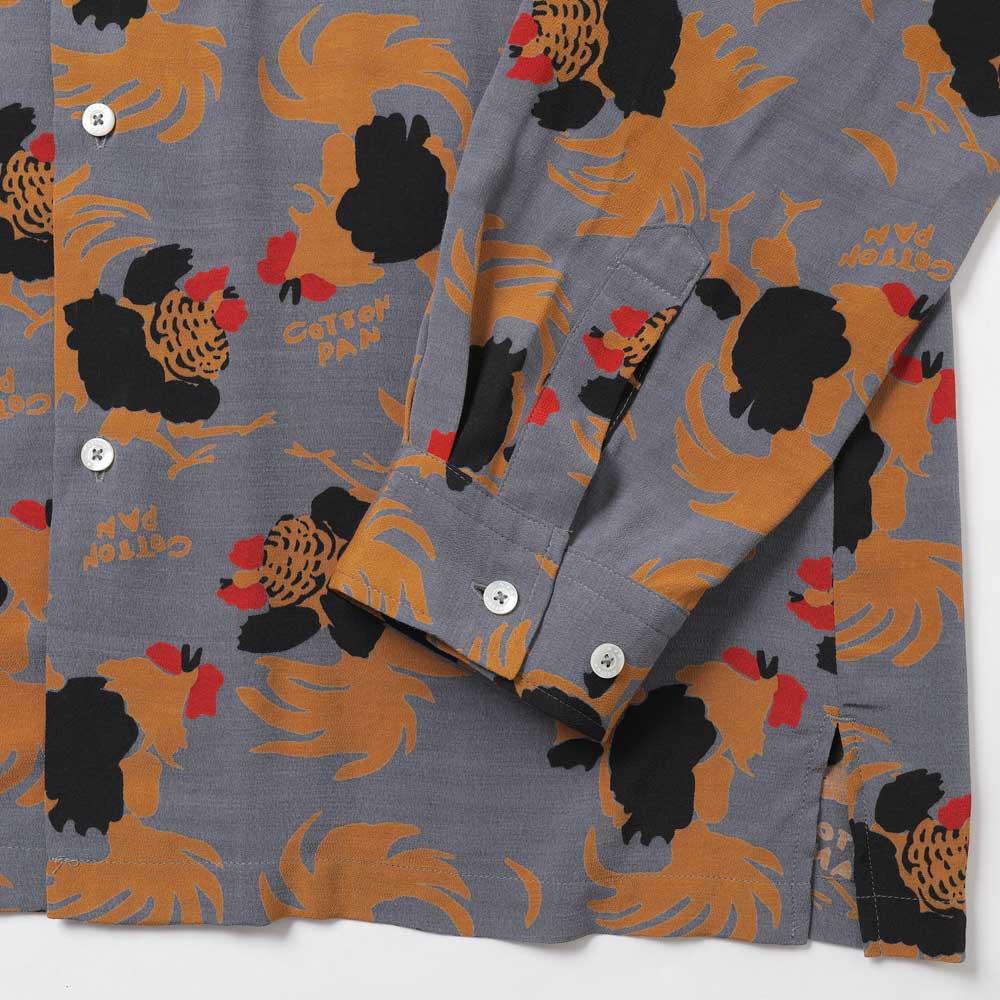 ROOSTER L/S レーヨンシャツ Shawn