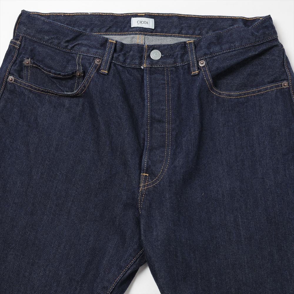 Straight 5 Pocket Pants (Real Indigo)