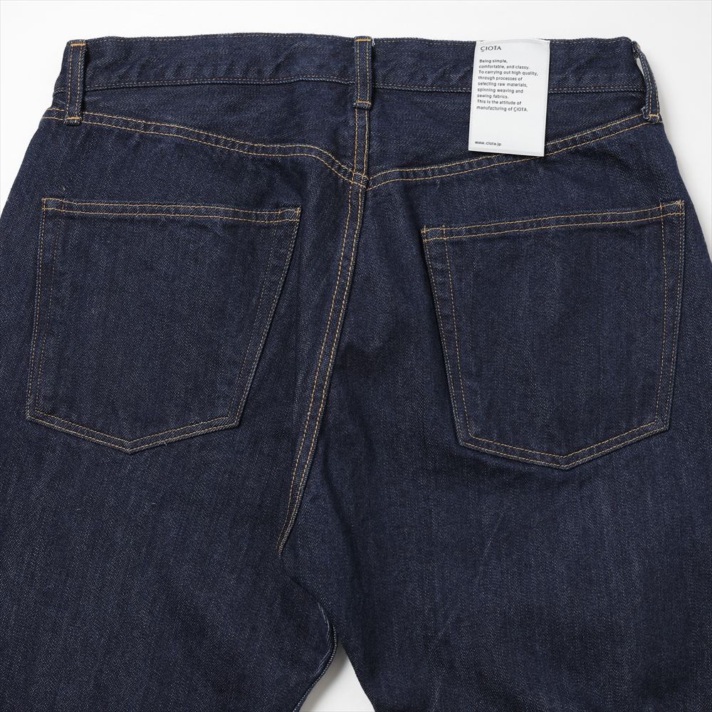 Straight 5 Pocket Pants (Real Indigo)