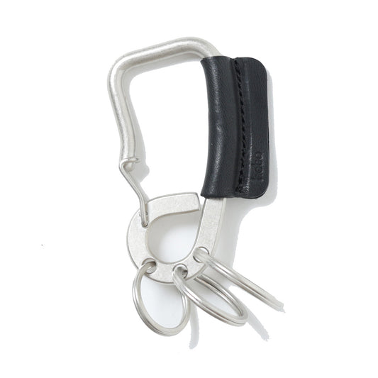 CARABINER KEY RING with HORSE LEATHER