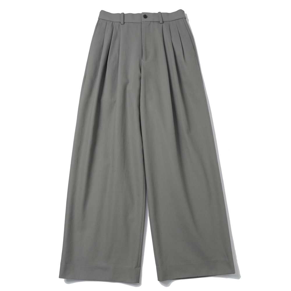 TRIPLE PLEATED WIDE TROUSERS ORGANIC COTTON SURVIVAL CLOTH