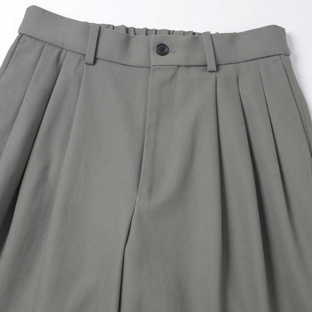 TRIPLE PLEATED WIDE TROUSERS ORGANIC COTTON SURVIVAL CLOTH