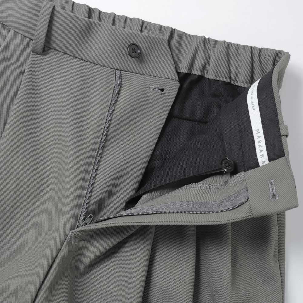 TRIPLE PLEATED WIDE TROUSERS ORGANIC COTTON SURVIVAL CLOTH