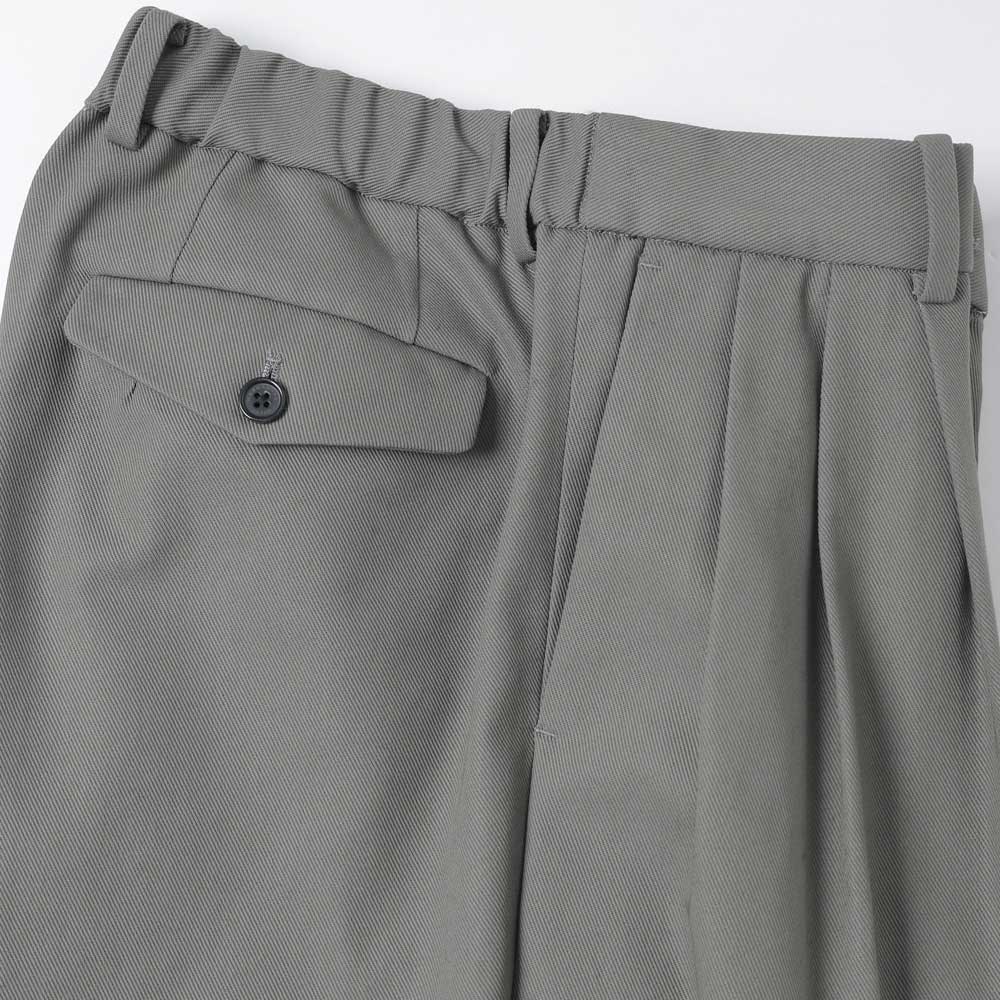TRIPLE PLEATED WIDE TROUSERS ORGANIC COTTON SURVIVAL CLOTH