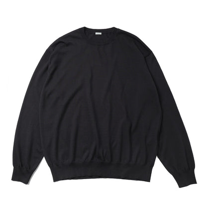 Wool Cotton High Gauge Crew Neck Sweater