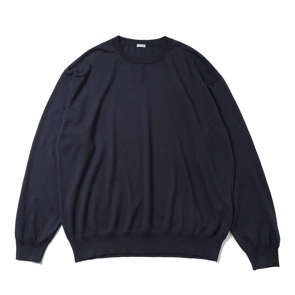 A.PRESSE Wool Cotton High Gauge Crew Neck Sweater 25AAP-03