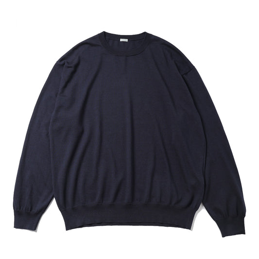 Wool Cotton High Gauge Crew Neck Sweater
