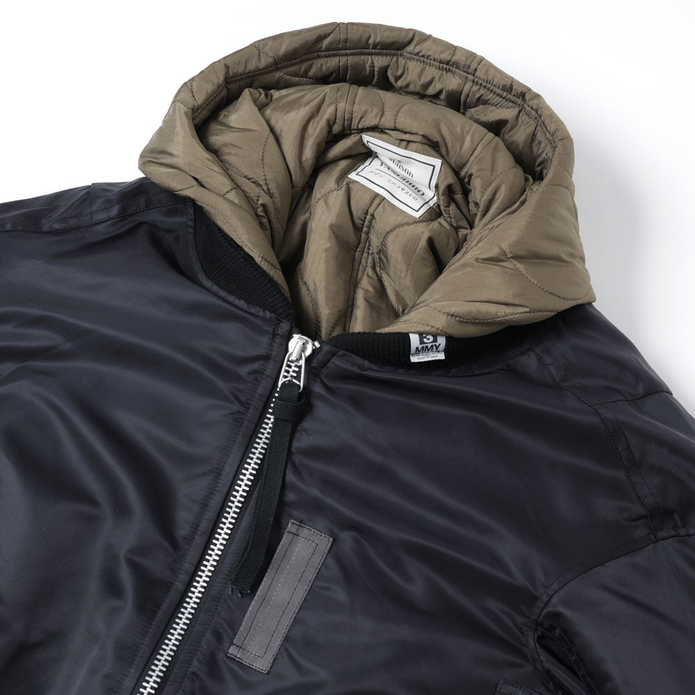 HOODED BOMBER JACKET