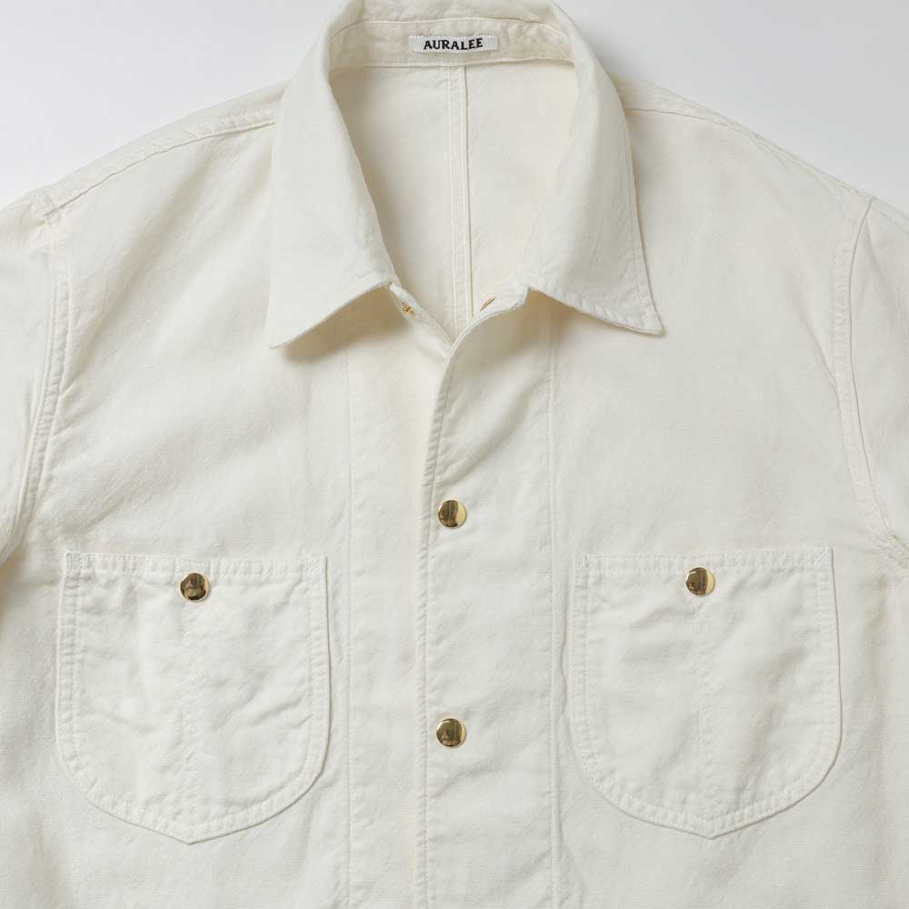 AURALEE) WOOL COTTON LINEN OX WORK JACKET (A26SB01DO) | AURALEE
