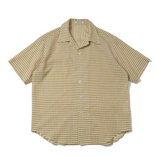 AIRY LIGHT COTTON CHECK HALF SLEEVED SHIRT