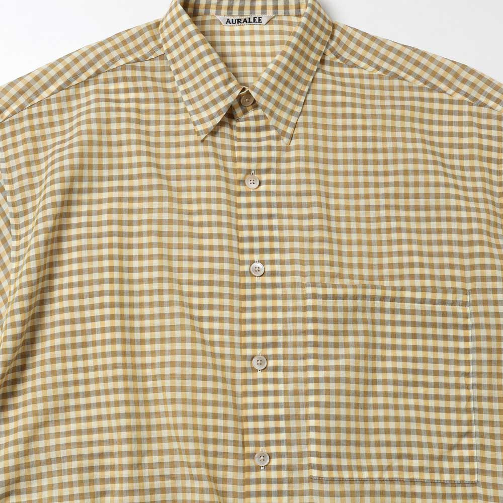 AIRY LIGHT COTTON CHECK BIG SHIRT
