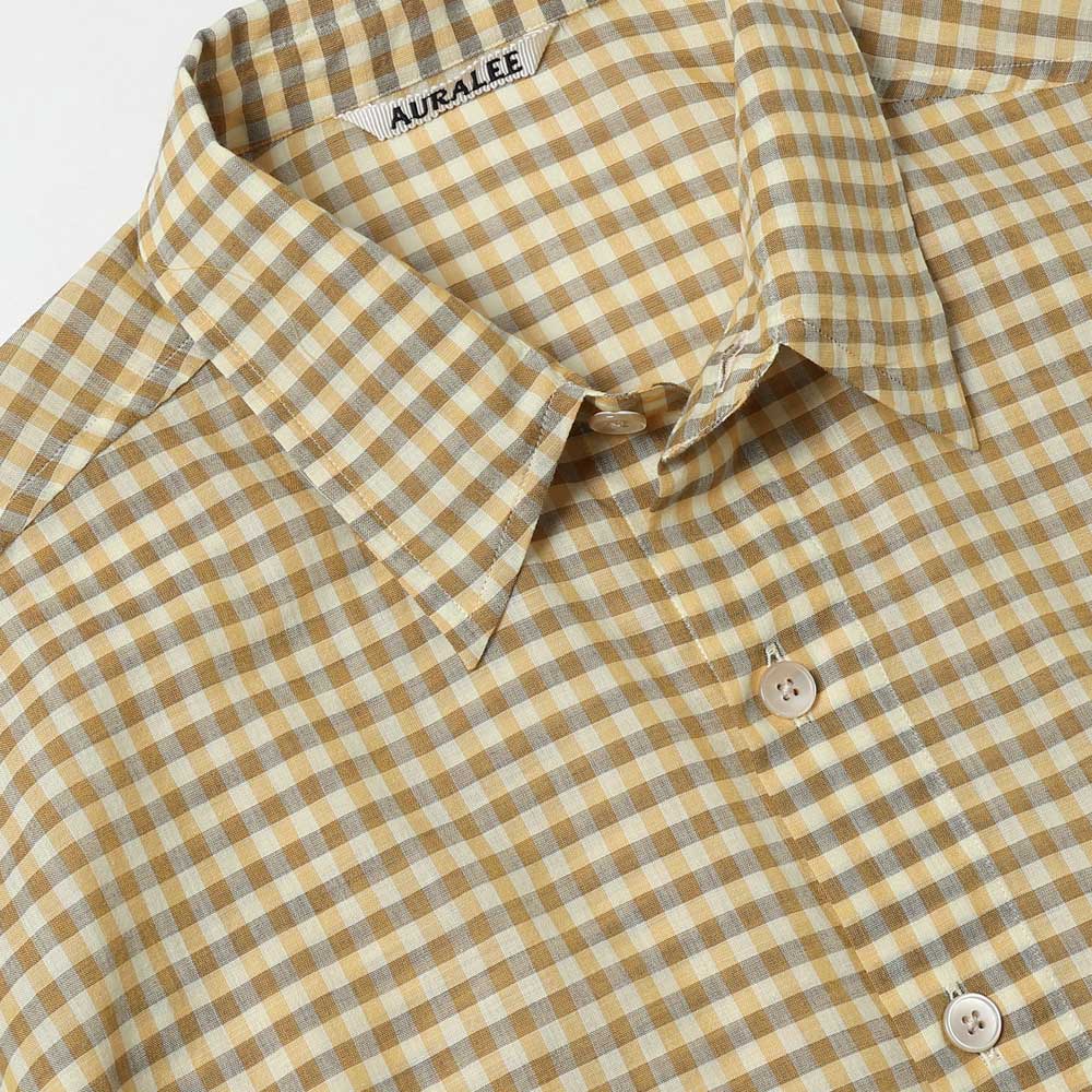 AURALEE) AIRY LIGHT COTTON CHECK BIG SHIRT (A26SS01GC) | AURALEE