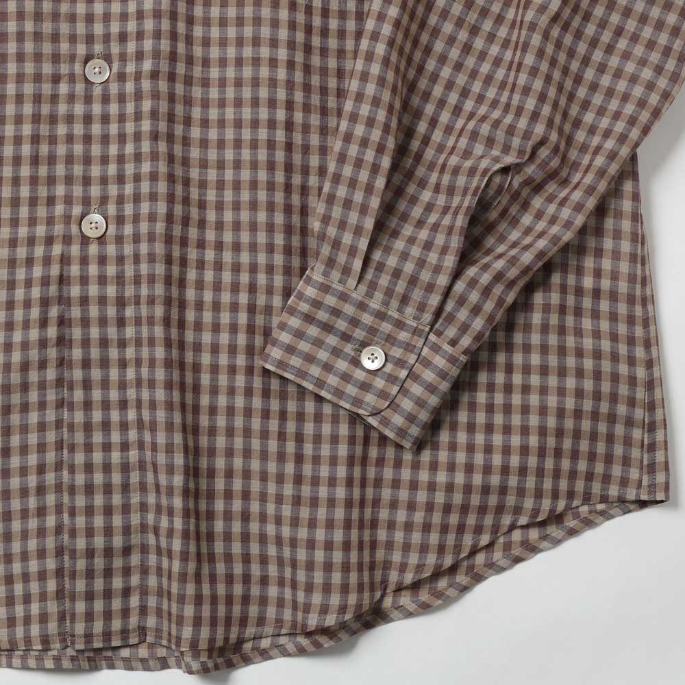 AURALEE) AIRY LIGHT COTTON CHECK BIG SHIRT (A26SS01GC) | AURALEE