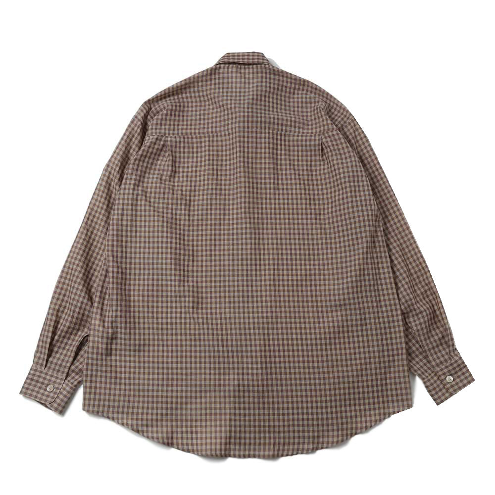 AURALEE) AIRY LIGHT COTTON CHECK BIG SHIRT (A26SS01GC) | AURALEE