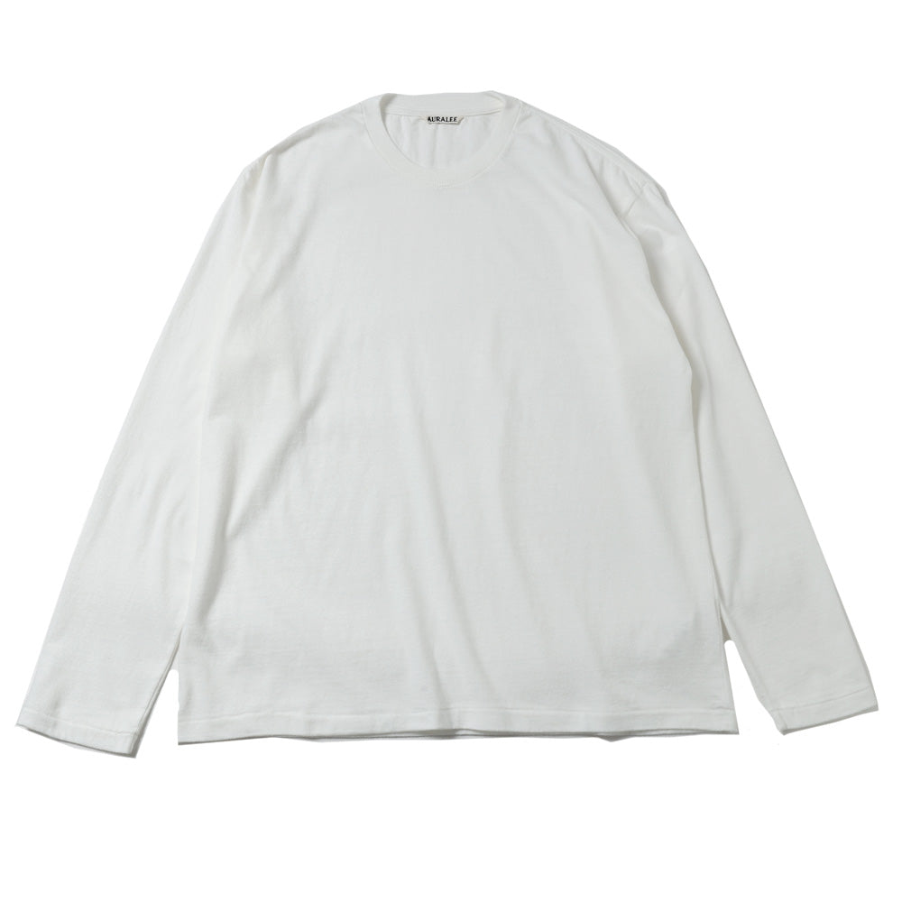 BRUSHED ORGANIC COTTON JERSEY L/S TEE