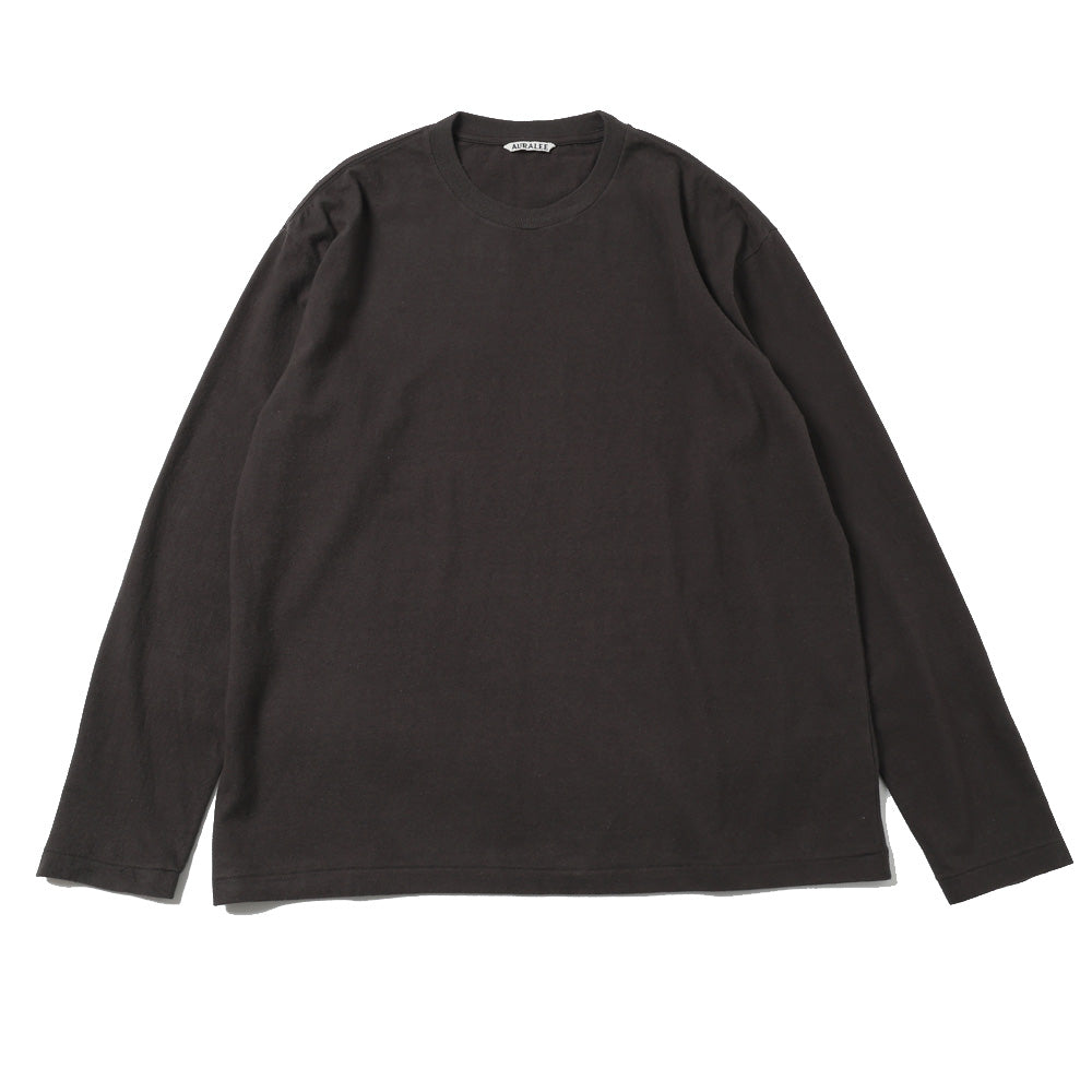 AURALEE) BRUSHED ORGANIC COTTON JERSEY L/S TEE (A26SP01PT