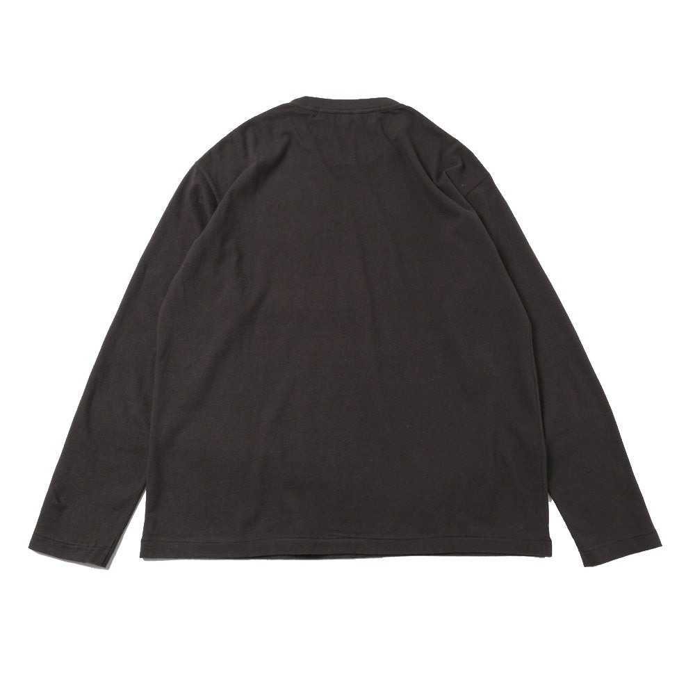 BRUSHED ORGANIC COTTON JERSEY L/S TEE