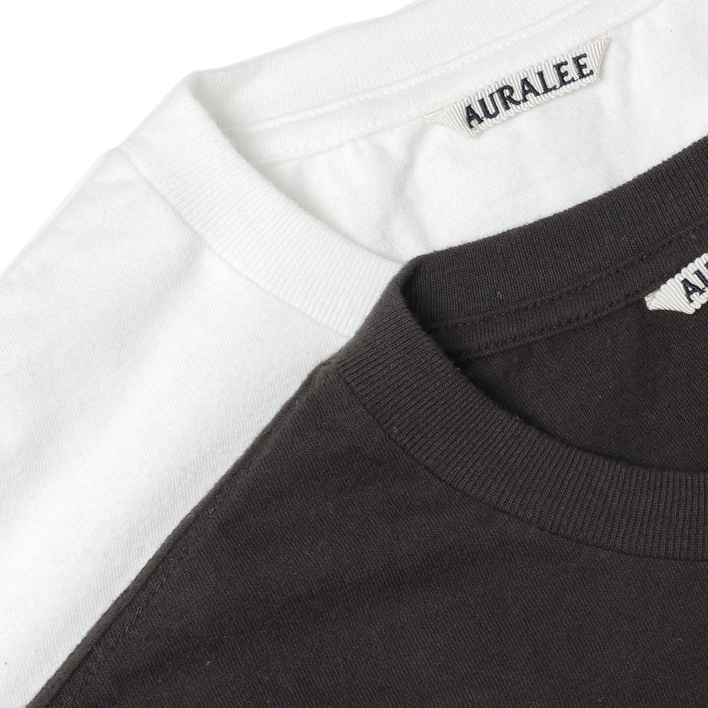 AURALEE) BRUSHED ORGANIC COTTON JERSEY L/S TEE (A26SP01PT