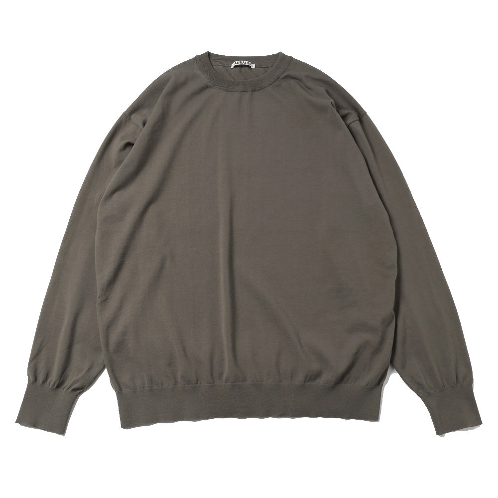 トップス 02AURALEE SUPER HIGH GAUGE COTTON セーター GIZA HIGH GAUGE KNIT POLO
