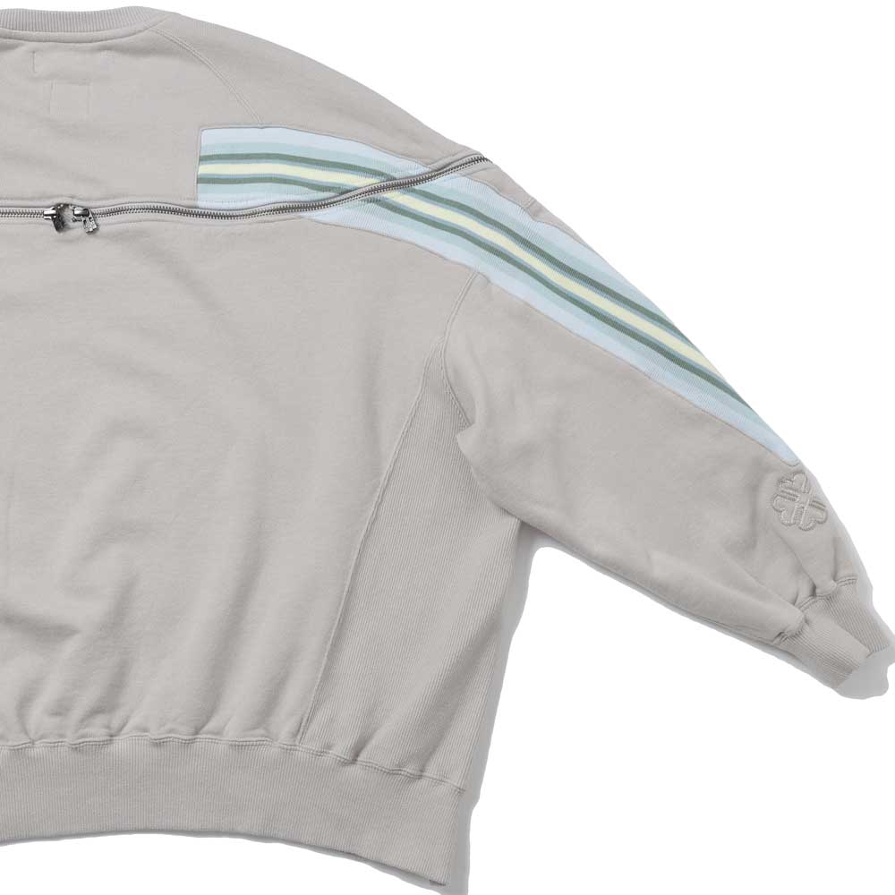 ZIPPER RIB SWEAT