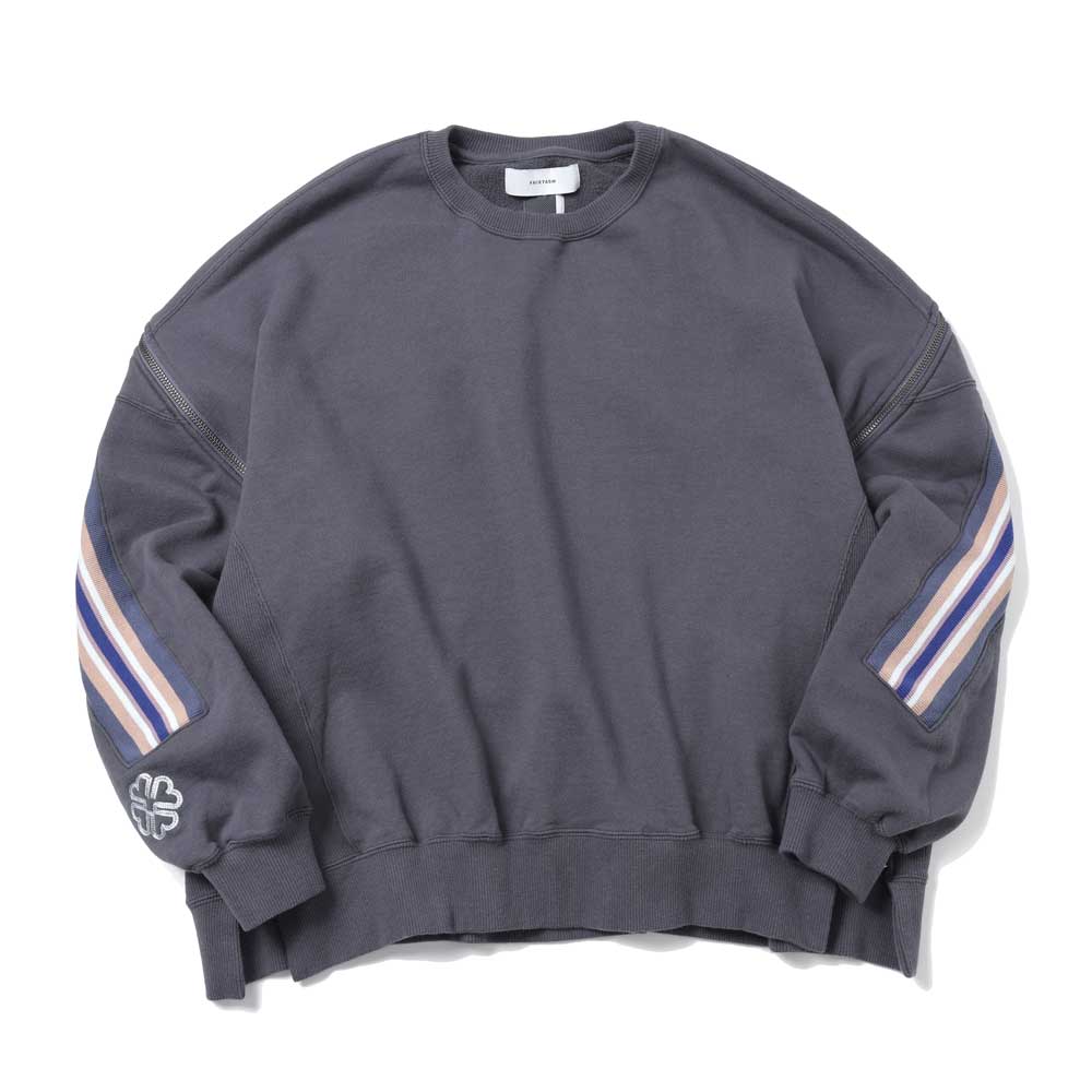 ZIPPER RIB SWEAT