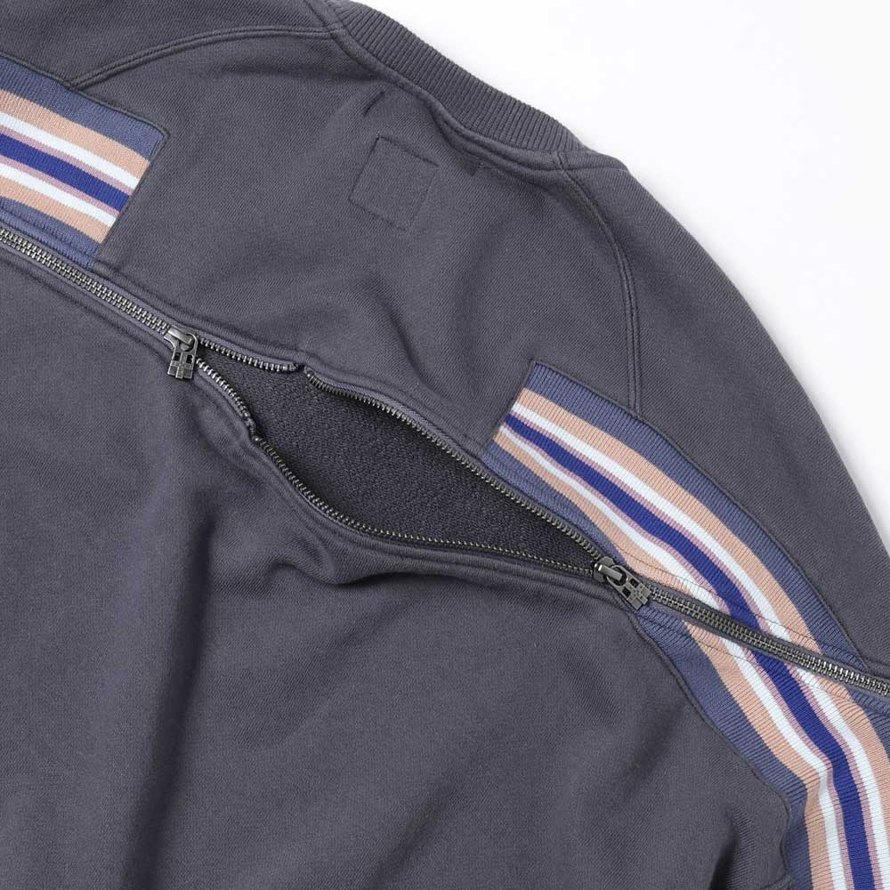 ZIPPER RIB SWEAT