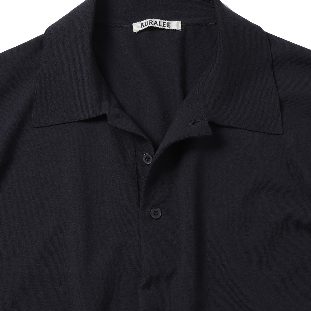 トップス AURALEE SUPER HIGH GAUGE KNIT POLO GIZA HIGH GAUGE KNIT POLO - AURALEE Official Website