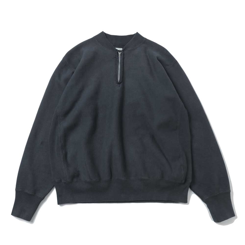 Vintage Half Zip Rib Collar Sweatshirt
