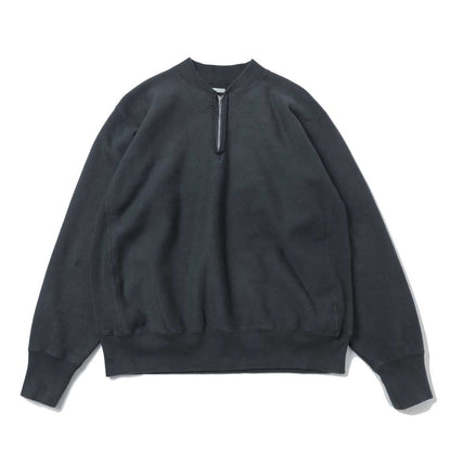 Vintage Half Zip Rib Collar Sweatshirt
