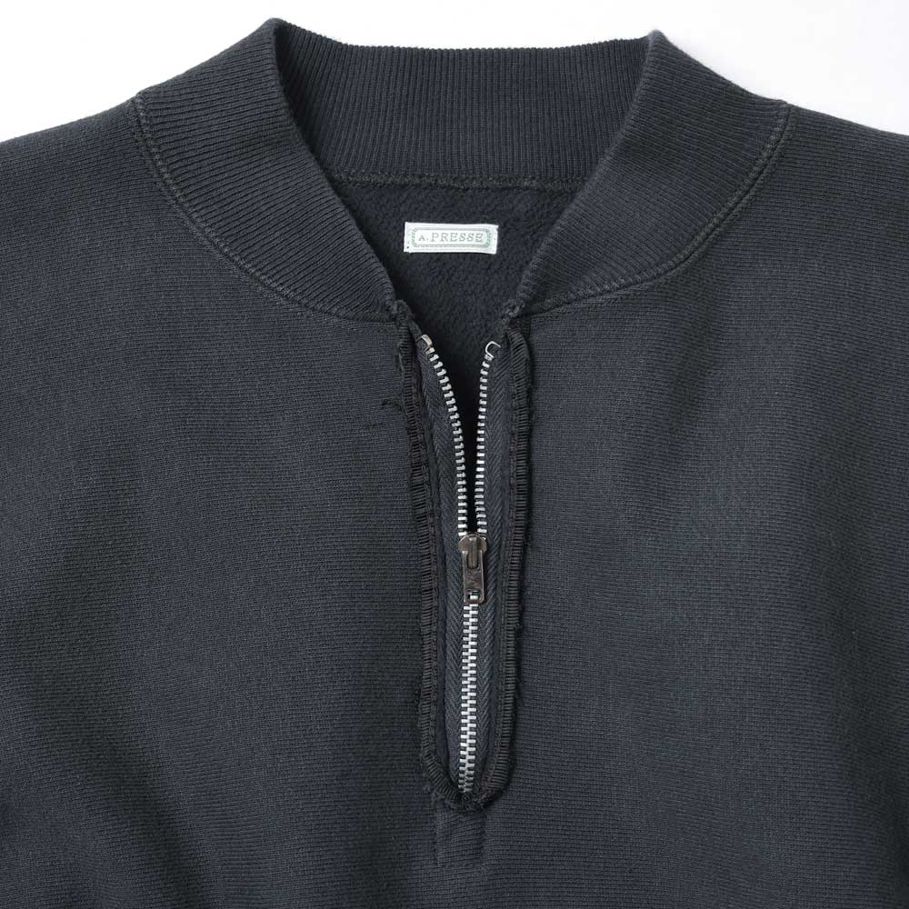 Vintage Half Zip Rib Collar Sweatshirt
