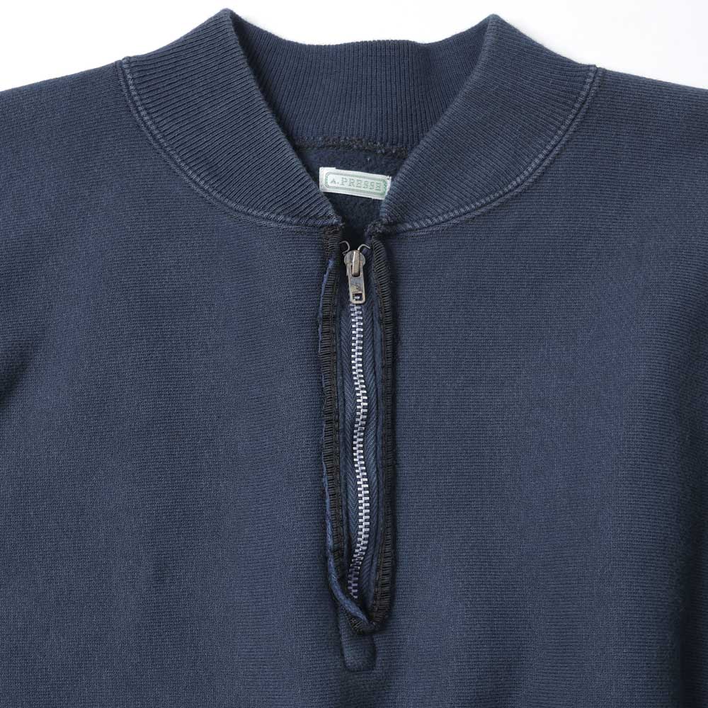 A.PRESSE Vintage Half Zip Rib Collar Sweatshirt 26SAP-05-11 (26SAP