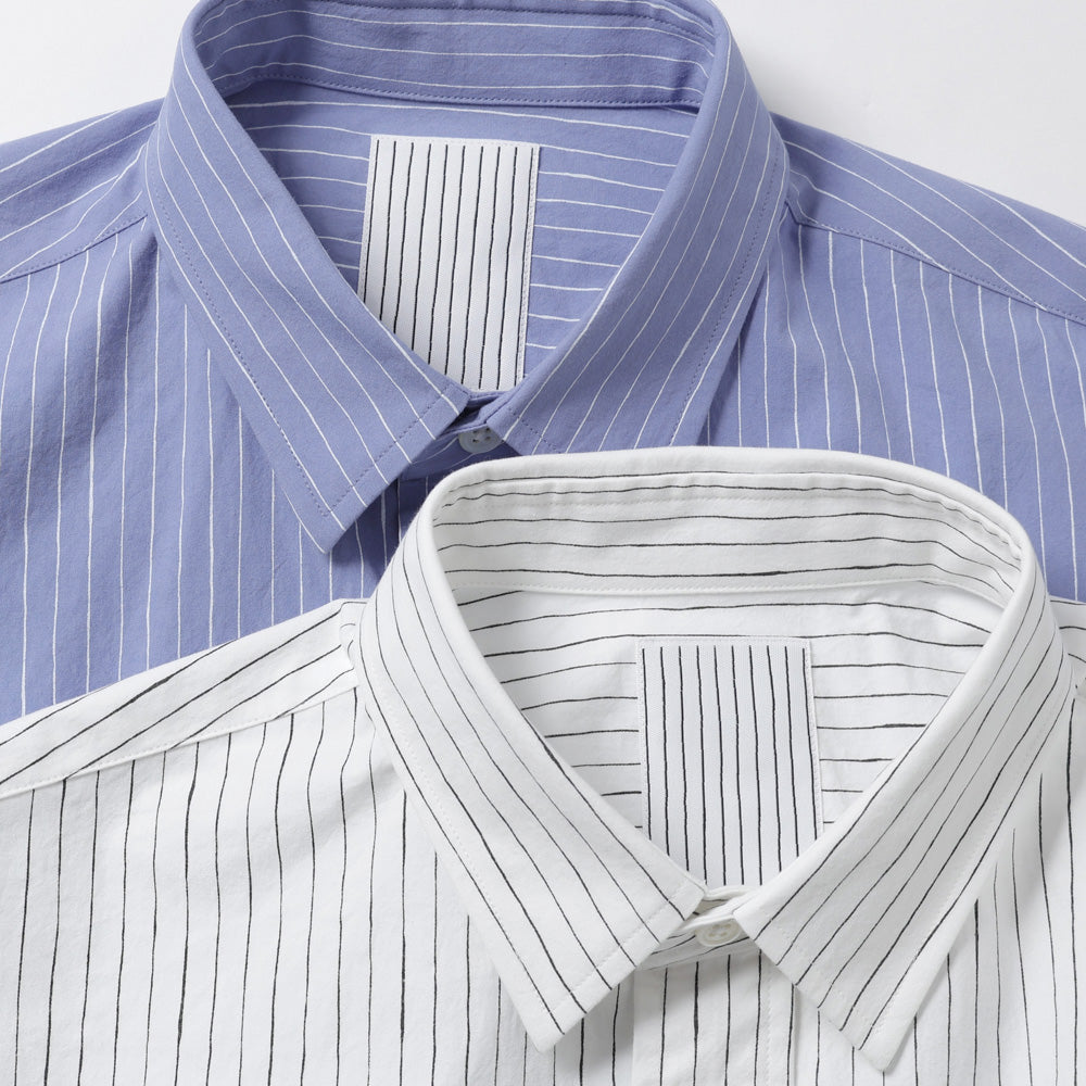 COTTON STRIPE SLIT SHIRT