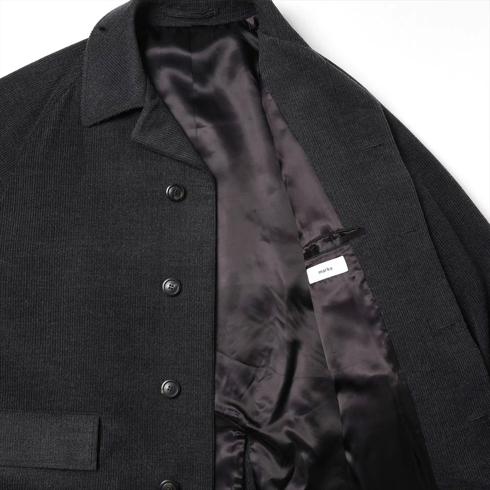 marka - RAGLAN SLEEVE COAT TUMBLED WOOL SERGE (M26C-18CO01C