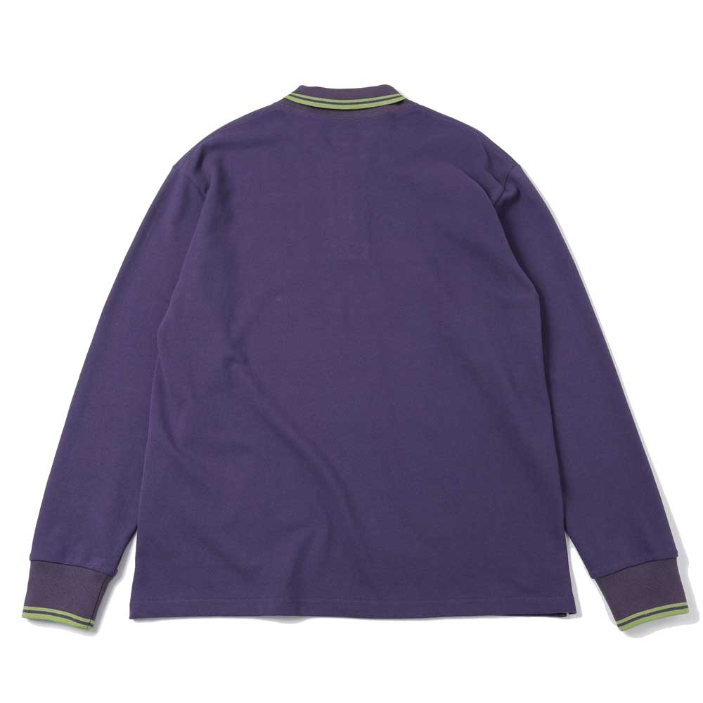 Shawl Collar L/S Polo - Cotton Pique