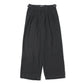 TWO TUCK MILITARY TROUSERS LINEN CANVAS