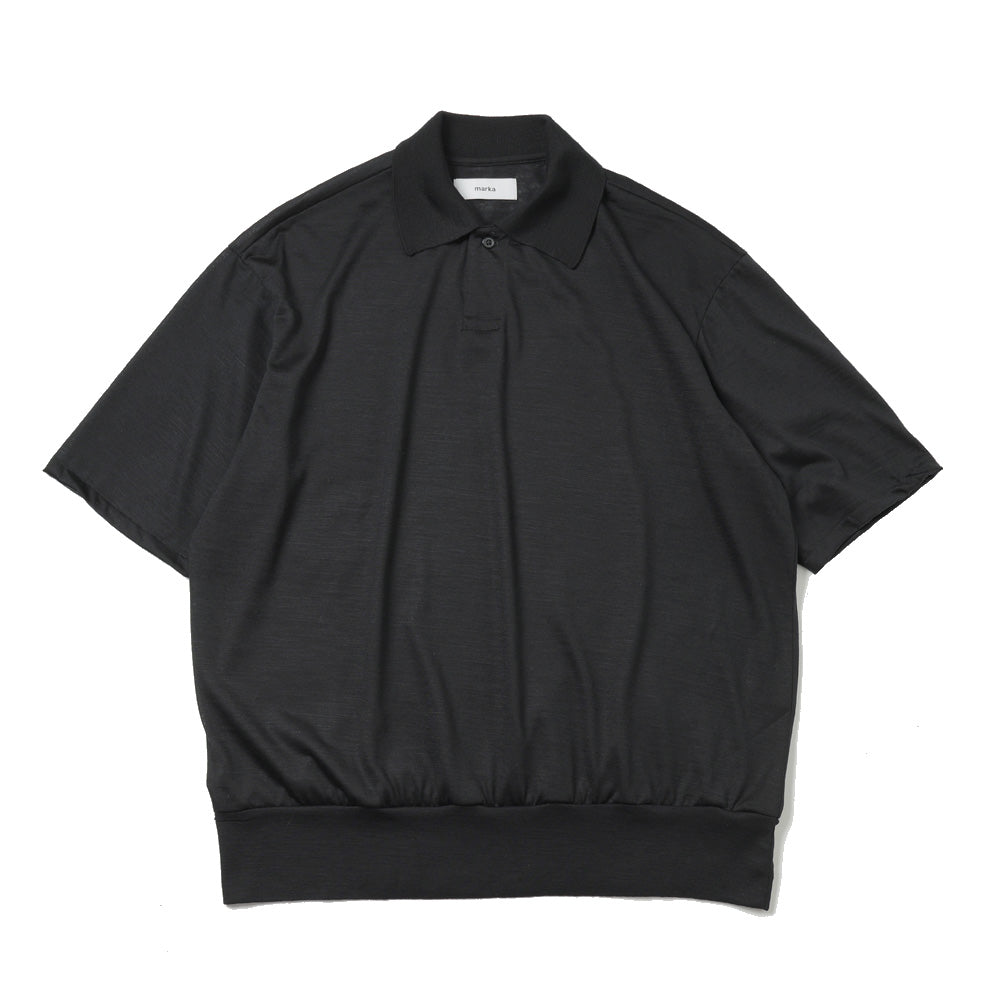 ONE BUTTON POLO TEE S/S SUPER120s WASHABLE WOOL