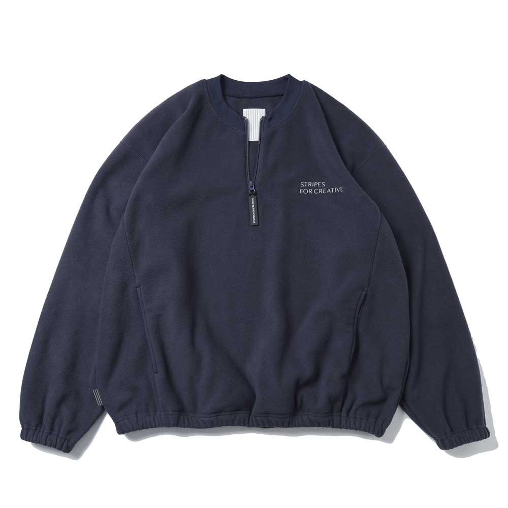 FLEECE BASEBALL HALF ZIP JACKET