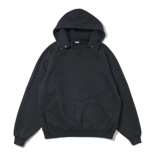 Vintage Attached Snap Hood Sweat Parka
