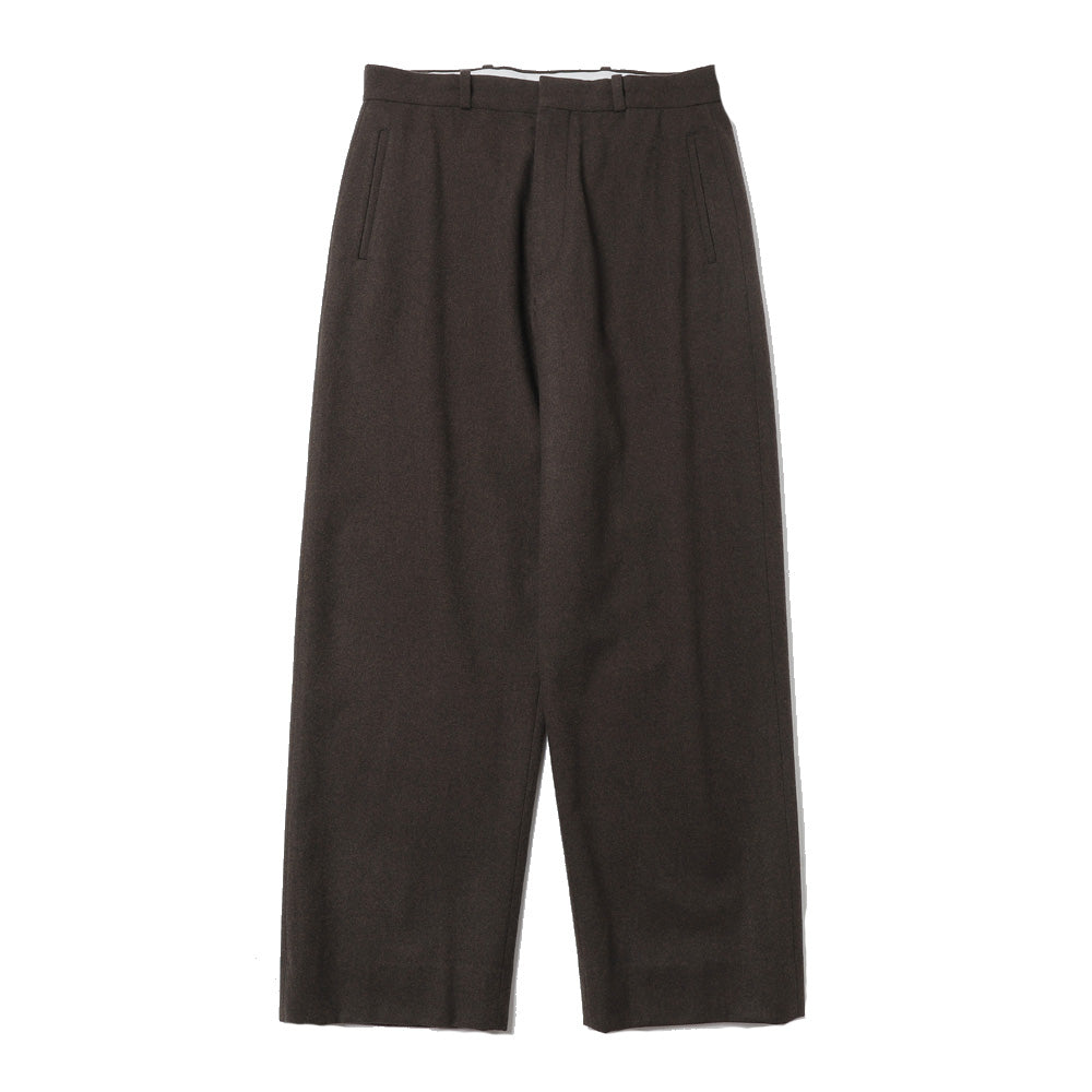 Wool Flannel Wide Trousers