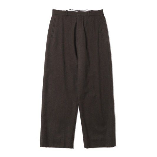Wool Flannel Wide Trousers